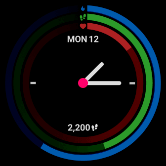 An image showing an early design of the watch face